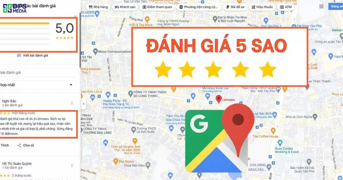 Tăng đánh giá Google Maps