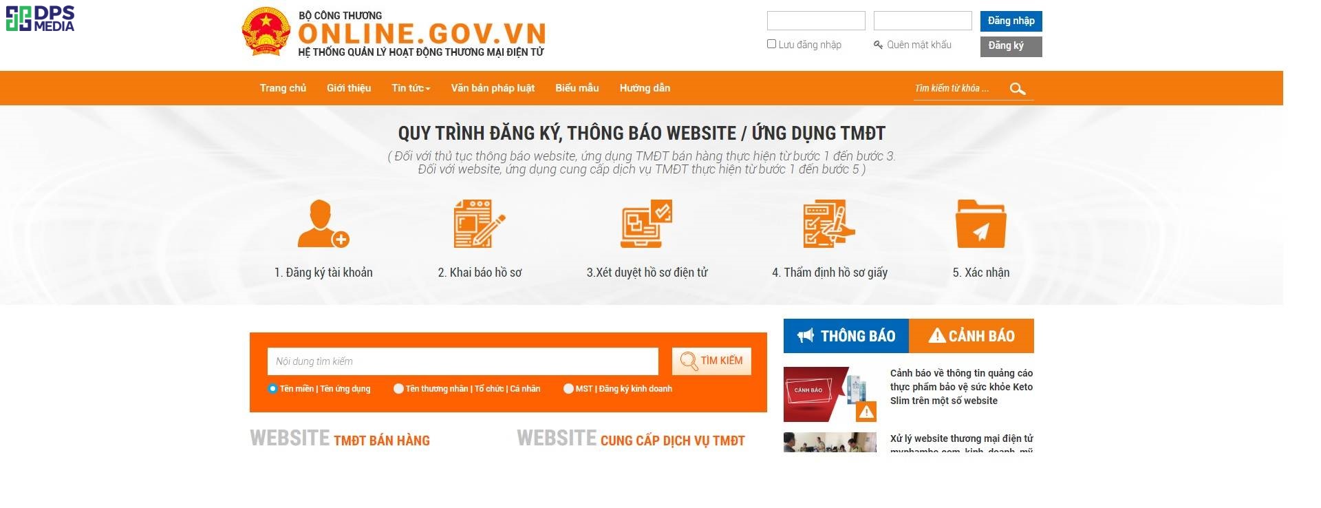 Dịch Vụ Đăng Ký GOV cho website