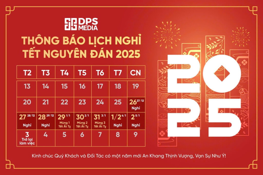 2025 Lunar New Year Holiday Announcement