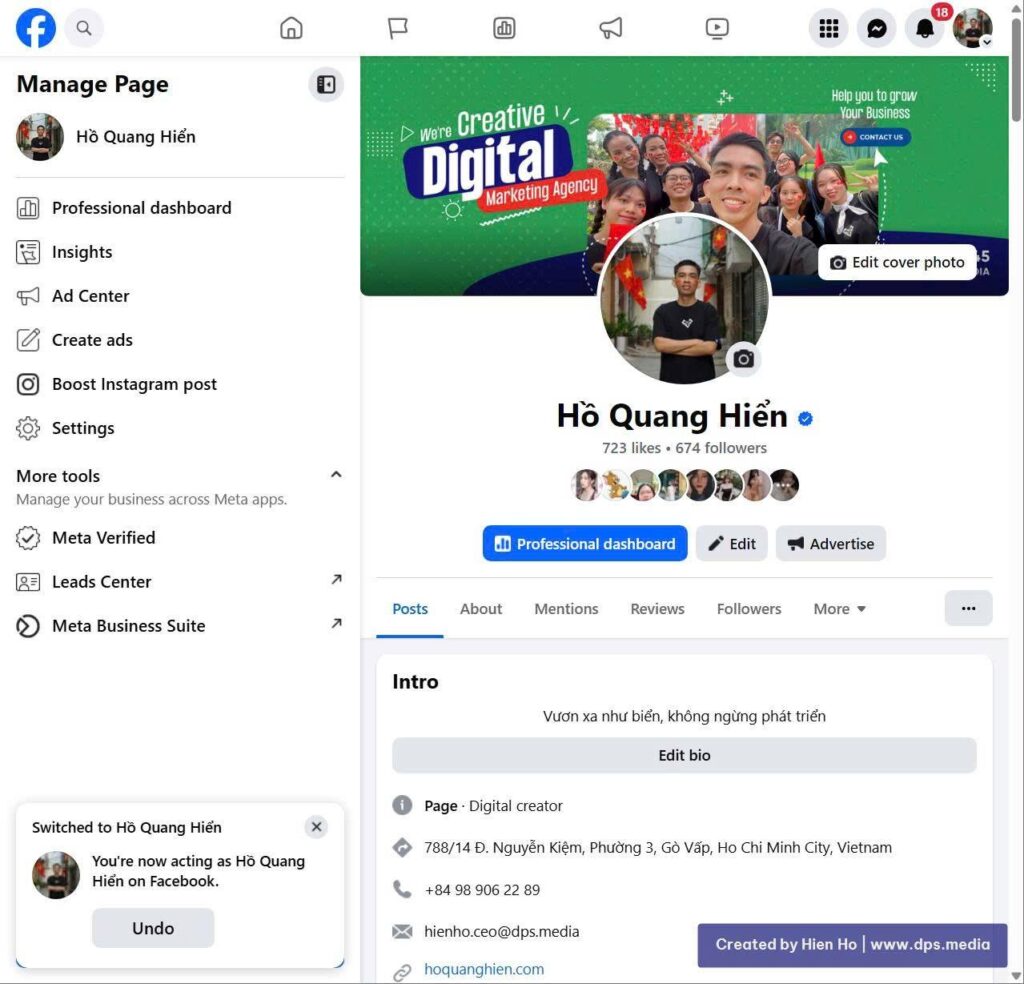 Dịch Vụ Lên Tích Xanh Facebook Instagram Uy Tín - DPS.MEDIA