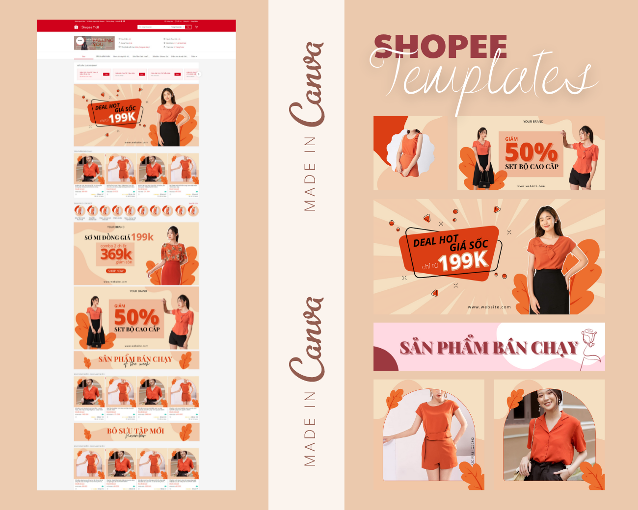 trang trí Shopee