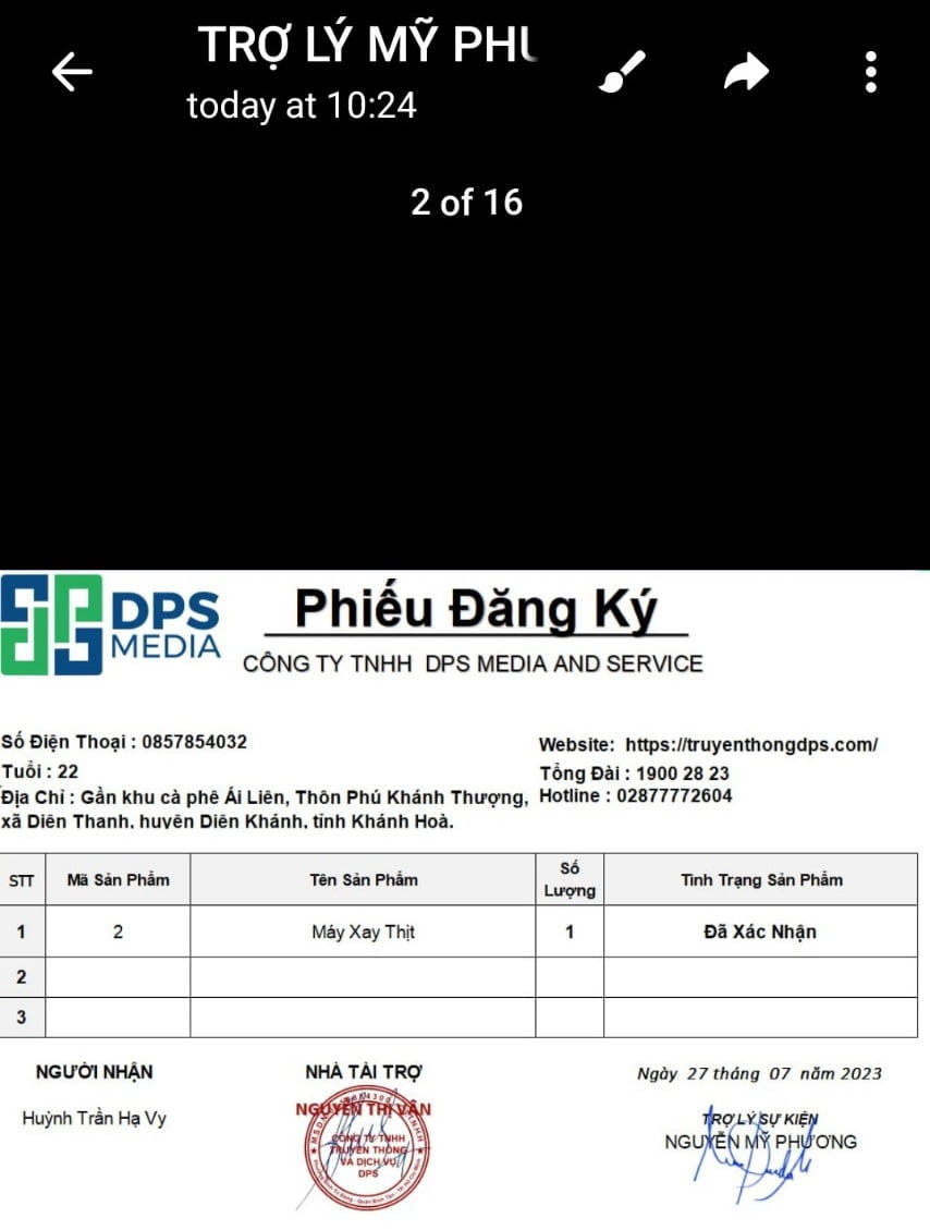 Phiếu Đăng Ký Chứng Nhận Giả Mạo, Giả Danh Dps Media Lừa Đảo Phiếu đăng ký chứng nhận giả mạo, giả danh DPS Media lừa đảo