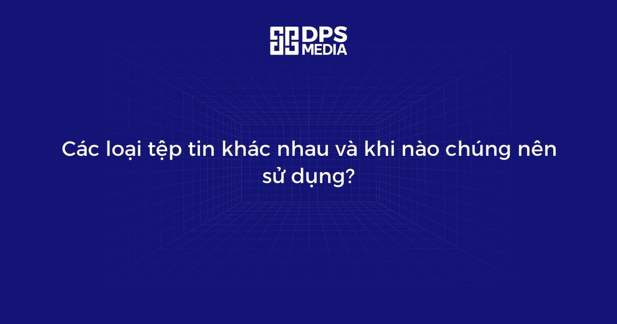 Các loại tệp tin khác nhau và khi nào chúng nên sử dụng?