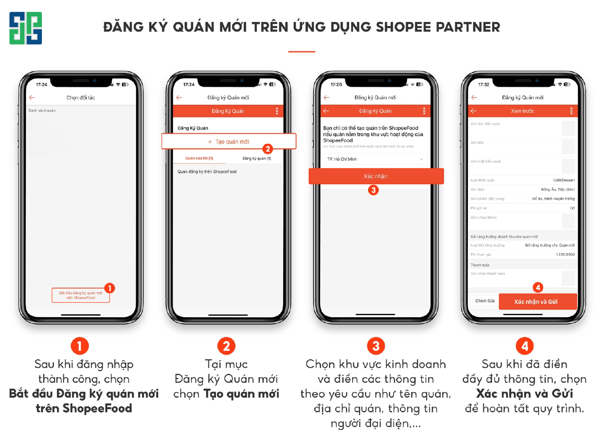 Quy Trình Đăng Ký Bán Hàng Trên Shopee Food Quy trình đăng ký bán hàng trên Shopee Food