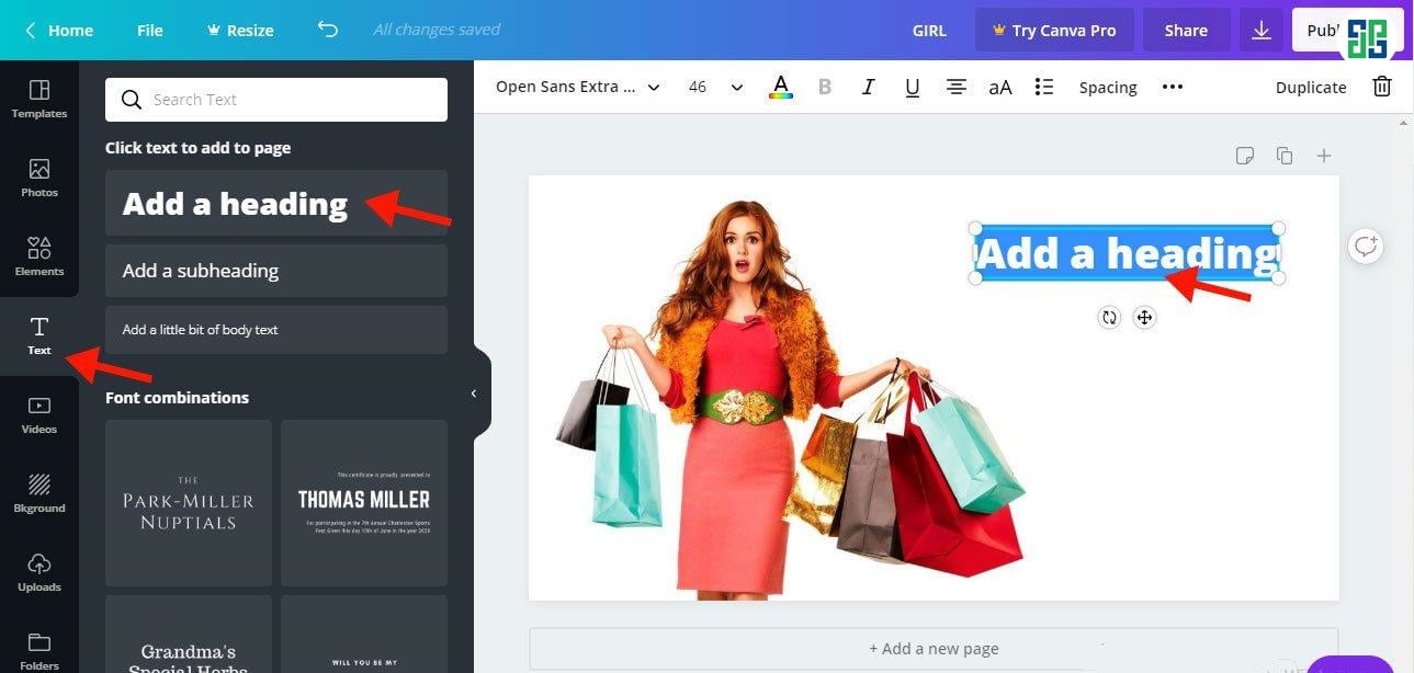 Bạn Lựa Chọn Tổ Hợp Chữ Mong Muốn Trong Mục Text Nhé Hướng dẫn chỉnh font chữ theo ý muốn
