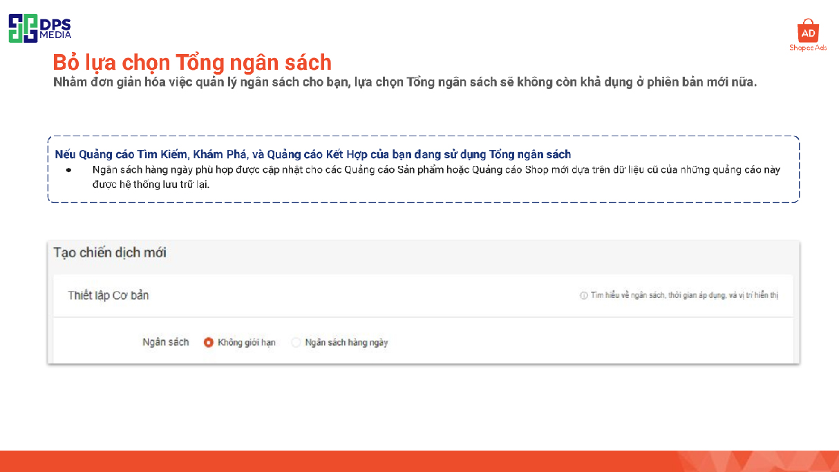 Với Chỉ Hai Loại Ngân Sách, Shopee Giúp Người Bán Dễ Dàng Quản Lý Chi Phí Ads Với chỉ hai loại ngân sách, Shopee giúp người bán dễ dàng quản lý chi phí ads