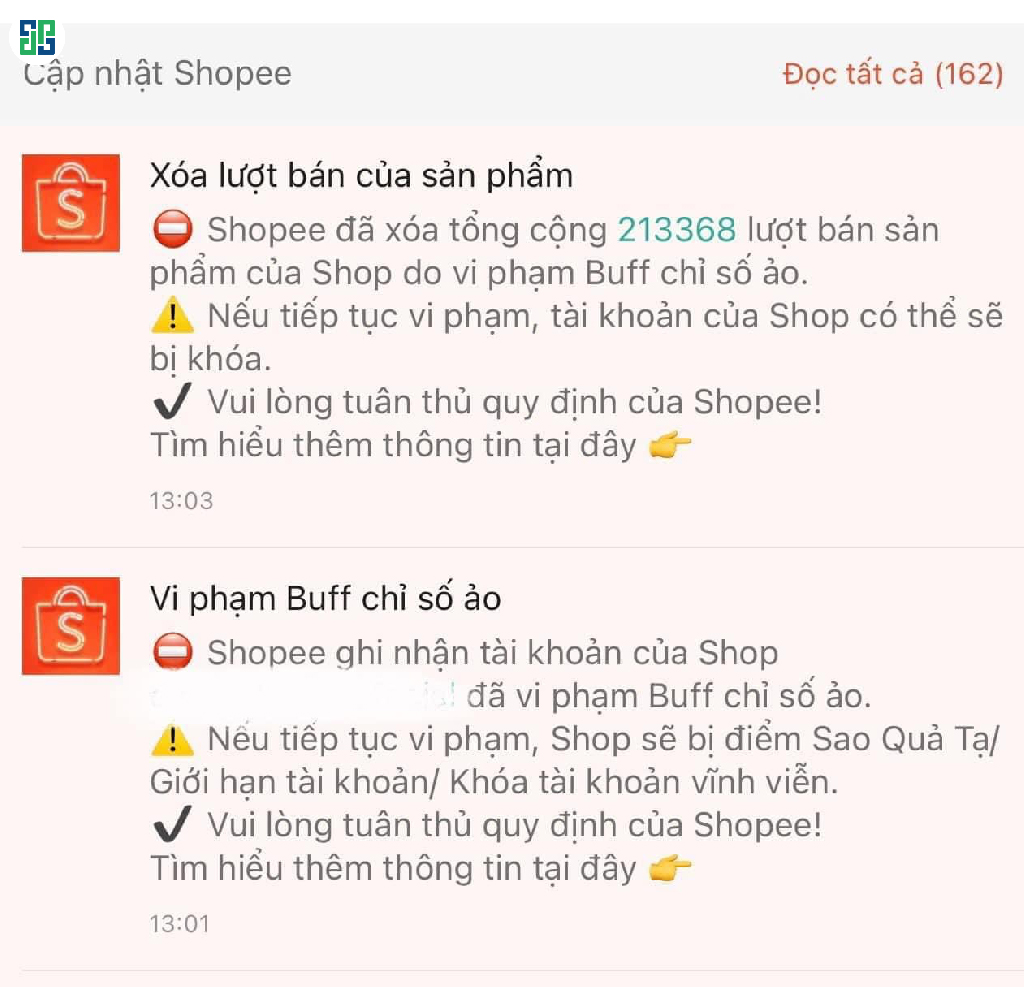 Nếu Thực Hiện Seeding Không Cẩn Thận, Shop Sẽ Bị Khóa Nếu thực hiện seeding không cẩn thận, shop sẽ bị khóa