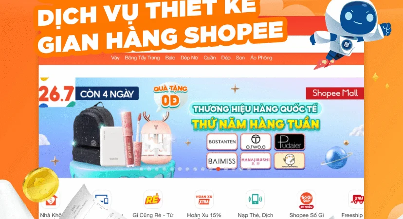 Shopee 店铺设计服务 - 提升排名,增加展示量 Shopee店铺设计服务