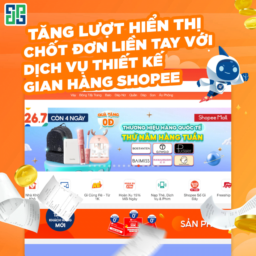 dịch vụ thiết kế gian hàng shopee