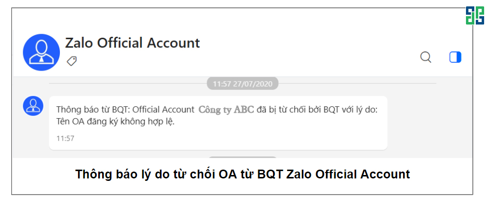 Thông Báo Từ Bqt Về Quy Định Tên Oa Không Hợp Lệ Thông báo từ BQT về quy định tên OA không hợp lệ