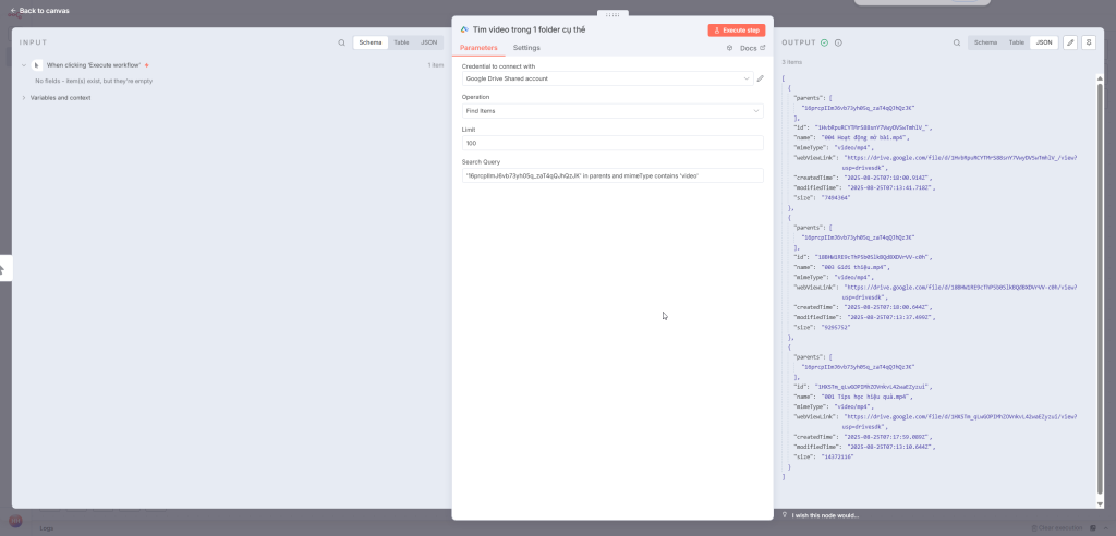 Giới Thiệu Node n8n: Shared Folder Google Drive