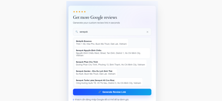 直接获取 Google Maps 评论链接 直接获取 Google Maps 评论链接