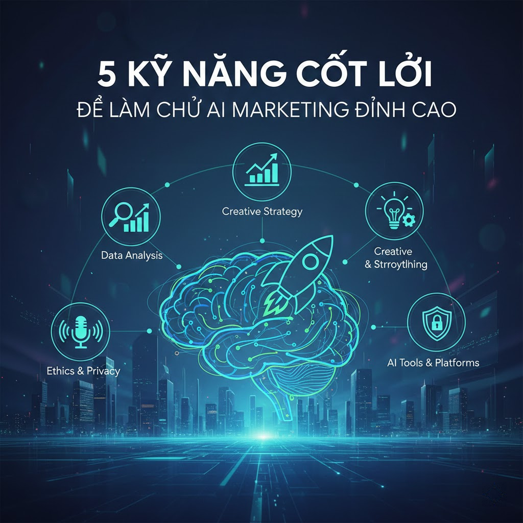 Tương Lai Của Marketer Việt Trước Làn Sóng Ai: Nên Học Kỹ Năng Gì Để Không Bị Đào Thải? 2. 5 Kỹ Năng Cốt Lõi Để Làm Chủ AI Marketing Đỉnh Cao