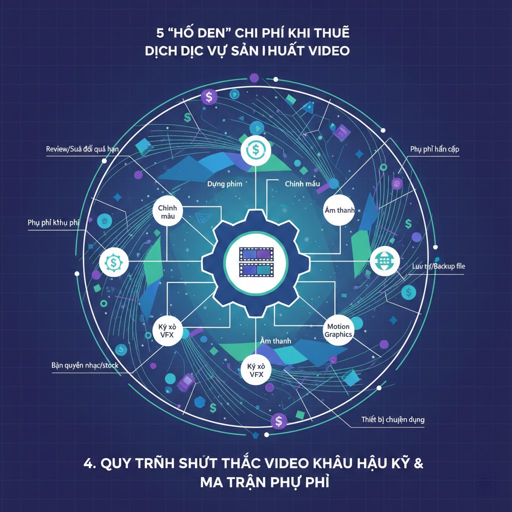 4. Quy trình sản xuất video khâu hậu kỳ và ma trận phụ phí