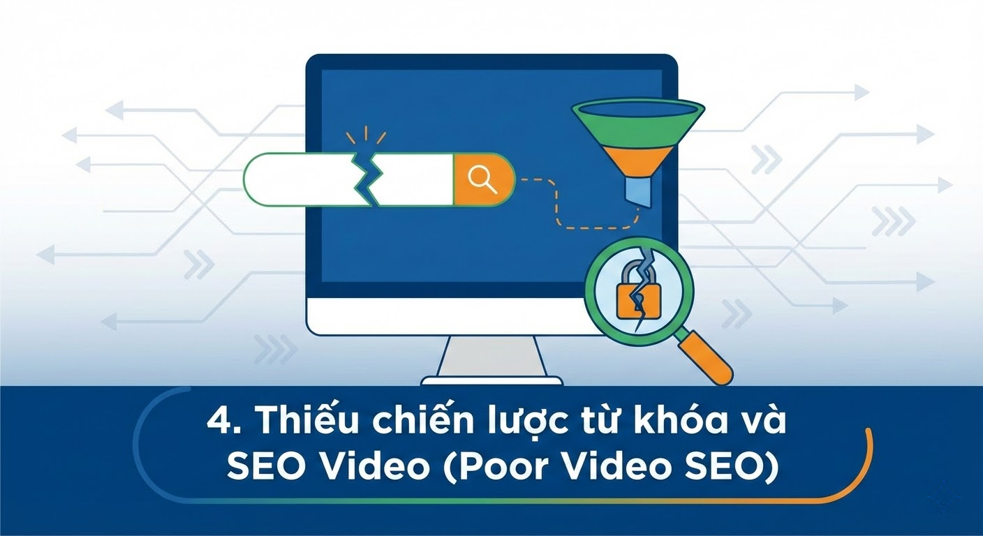 4. Thiếu chiến lược từ khóa và SEO Video (Poor Video SEO)