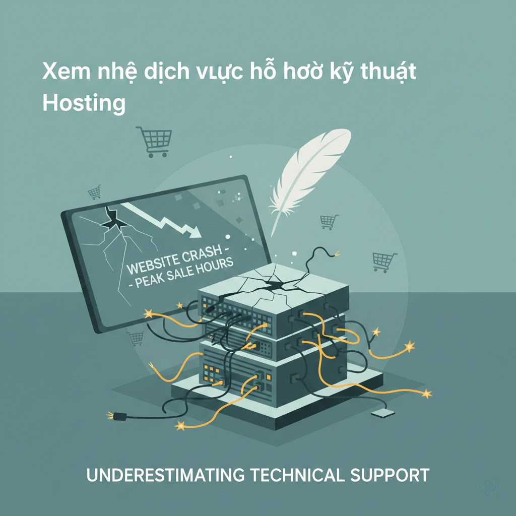 3. Xem nhẹ dịch vụ hỗ trợ kỹ thuật Hosting