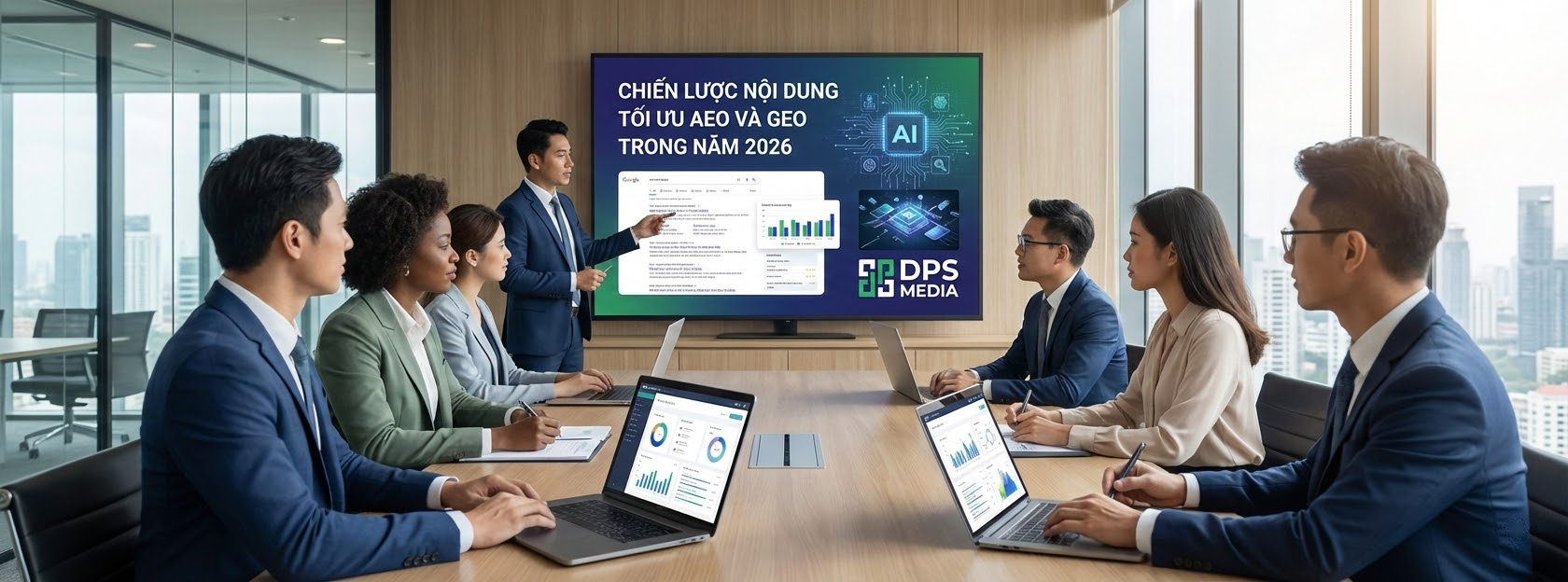 Chiến lược nội dung tối ưu AEO v&agrave; GEO trong năm 2026