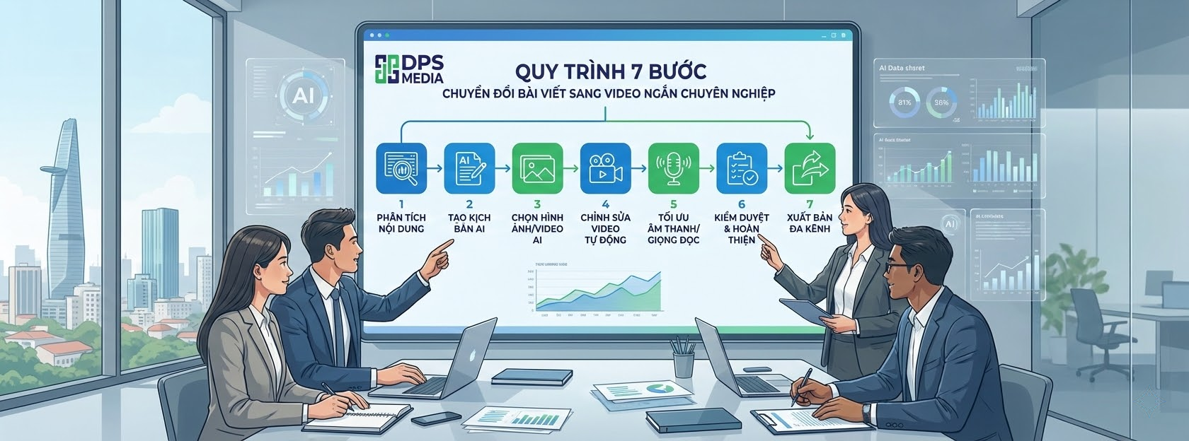 7 CÁCh ChuyểN ĐổI BÀI ViếT Sang Video NgắN HiệU Quả Quy trình 7 bước chuyển đổi bài viết sang video ngắn chuyên nghiệp