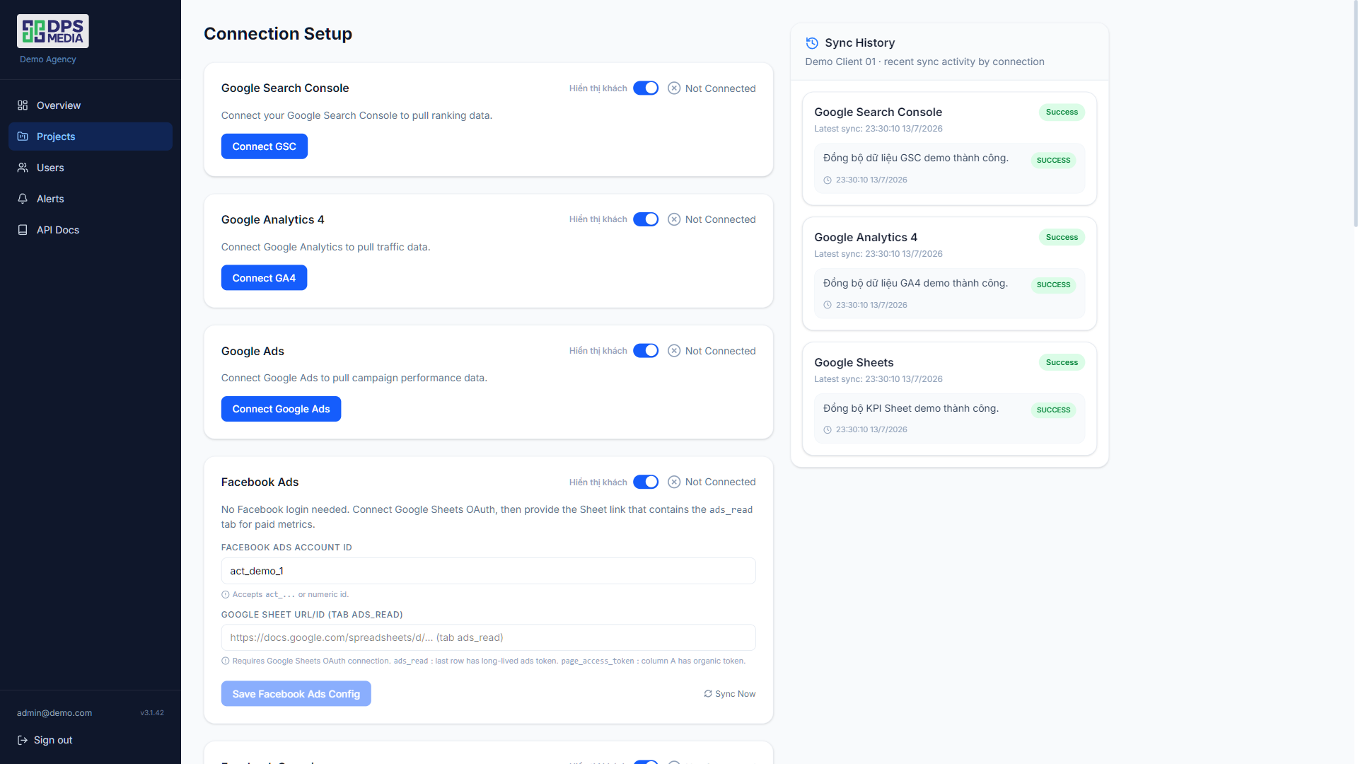 Connect GSC, GA4, and Google Sheets for the SEO dashboard