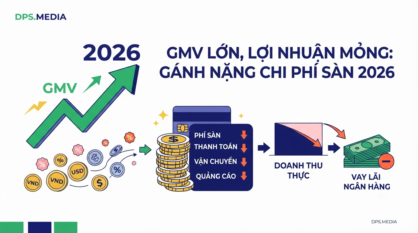 Chi Phí Bán Hàng Sàn Thương Mại Điện Tử 2026: Gmv Khủng Nhưng Sao Chủ Shop Phải Vay Lãi? 电子商务平台销售成本