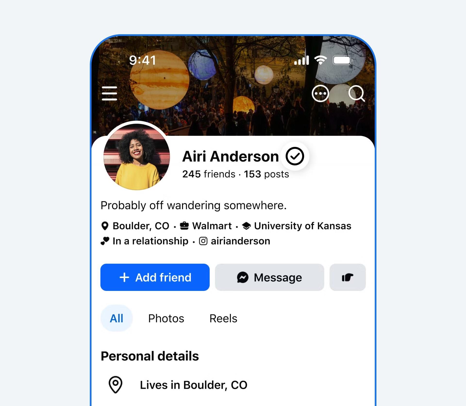Facebook white checkmark