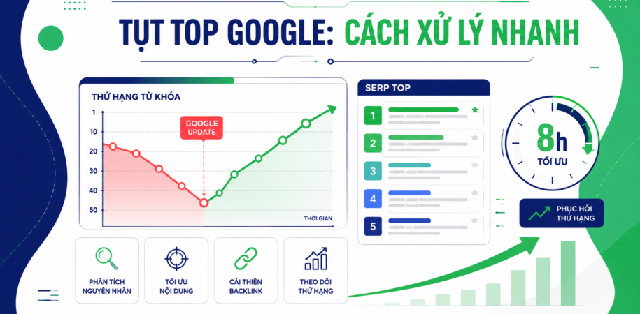 Từ khóa tụt top sau Google Update: 5 bước đọc SERP và kéo hạng lại trong 8 giờ