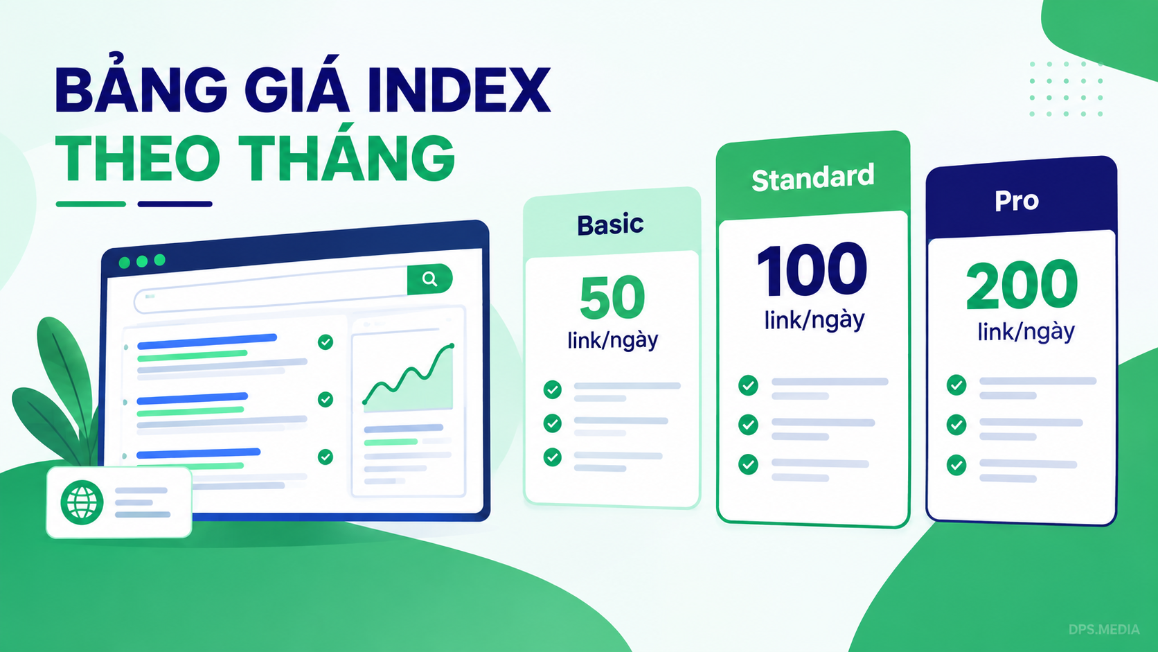 dịch vụ ép index Google theo tháng