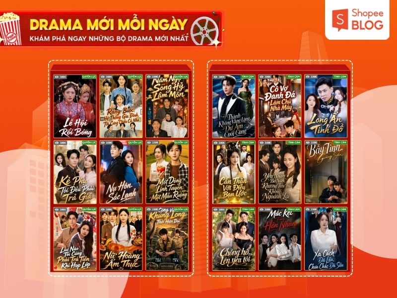 Kho nội dung phim ngắn hấp dẫn trên Shopee Drama