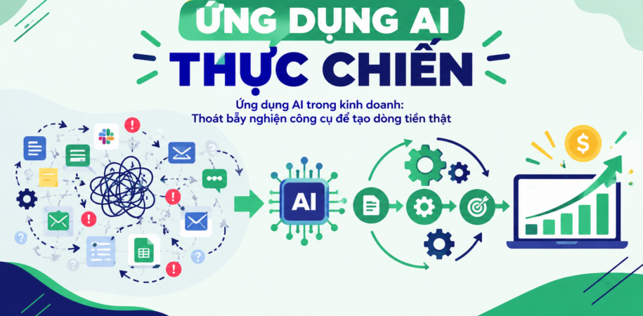 Ứng dụng AI trong kinh doanh: Thoát bẫy nghiện công cụ để tạo dòng tiền thật