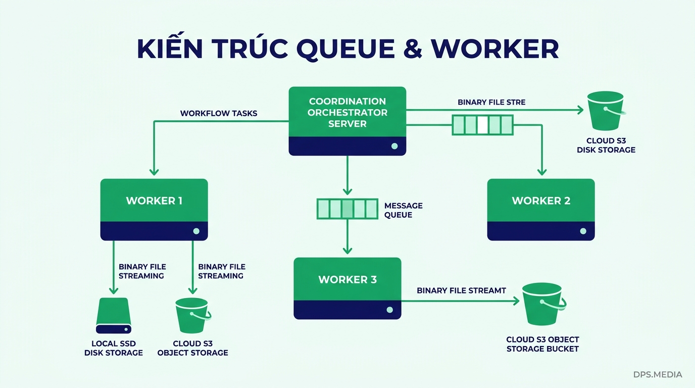 N8N 3.0 Ra Mắt: Bước Tiến Đột Phá Về Ổn Định, Bảo Mật Và Lộ Trình Nâng Cấp 2026 Kiến trúc Queue Mode và Worker phân tán trên n8n 3.0