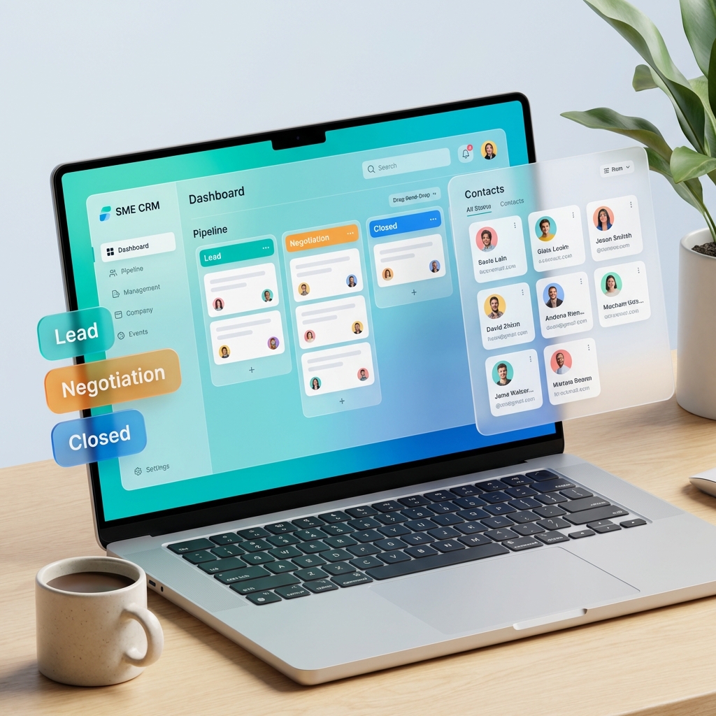 Baserow 上的定制 CRM 界面