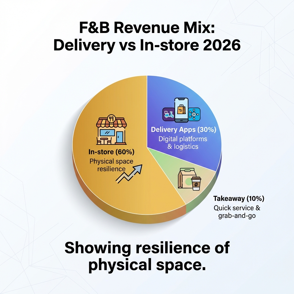 Chart of Delivery vs In-store Revenue Structure