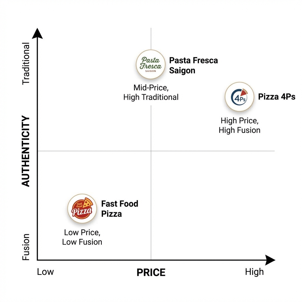 Italian Dish Brand Positioning Map