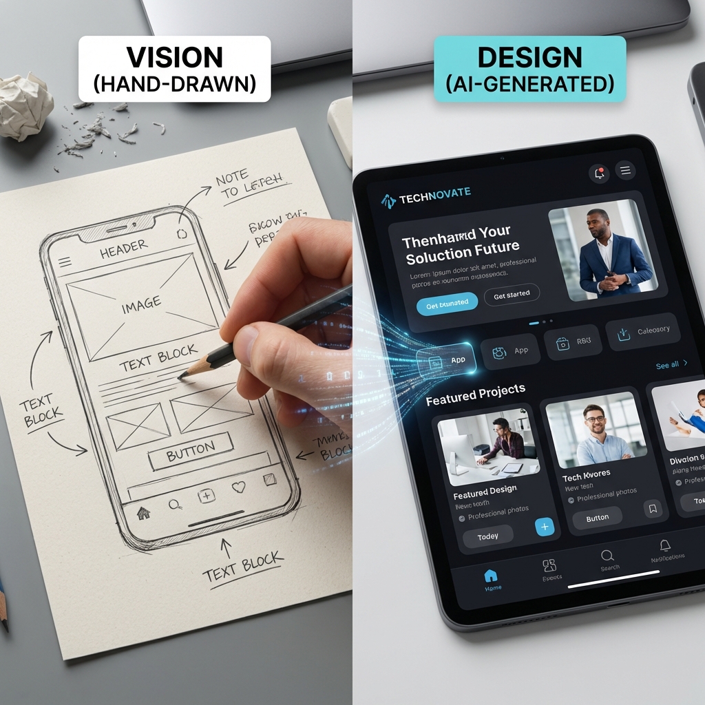 Stitch Google 视觉线框转设计